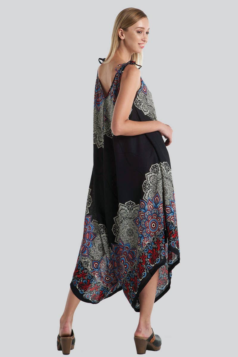 Mandala Print Rayon Harem Jumpsuit (TH-1341): Free Size | WILD FLIER GIFTS AND APPAREL