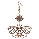Moth Sun And Moon Earrings | WILD FLIER GIFTS AND APPAREL
