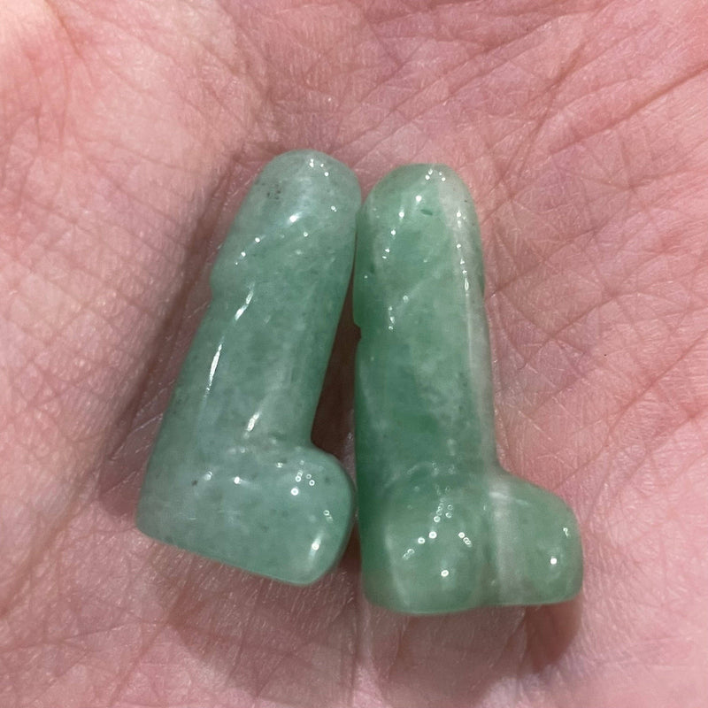 Crystal Phallic Figurine – Small Carved Gemstone Statue: Aventurine | WILD FLIER GIFTS AND APPAREL