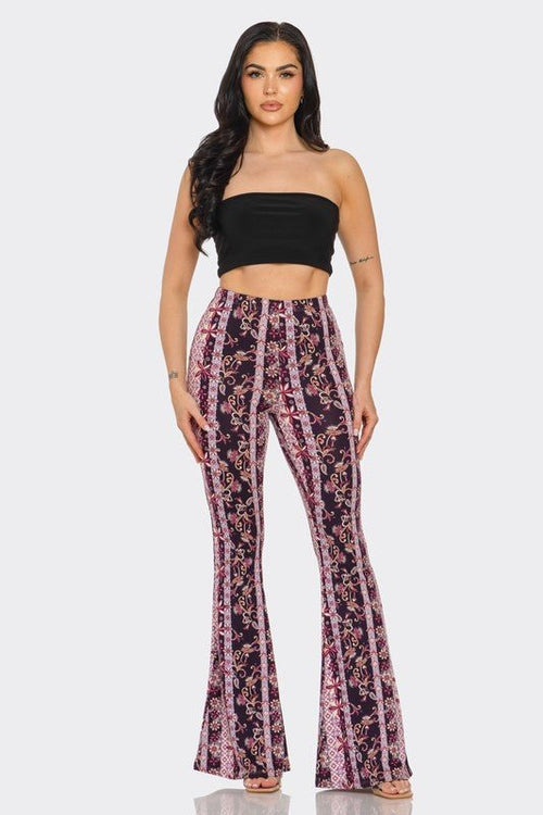 Purple Mosaic Flared Pant | WILD FLIER GIFTS AND APPAREL