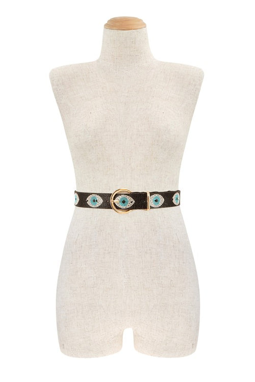 Rhinestone Evil Eye Belt