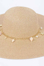 Summer Hat with Multi Seashells: BG | WILD FLIER GIFTS AND APPAREL