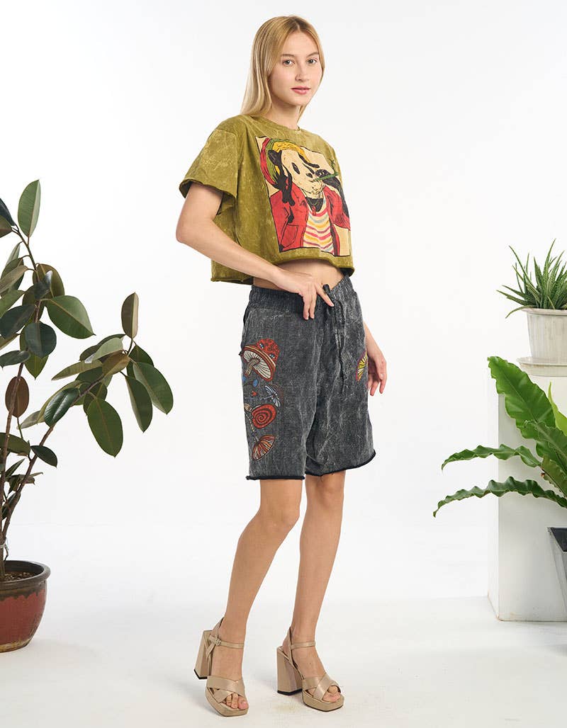 WOMENS CLOTHING-COTTON CROP TOP  (TH-1976): 1S-1M-1L-1XL | WILD FLIER GIFTS AND APPAREL