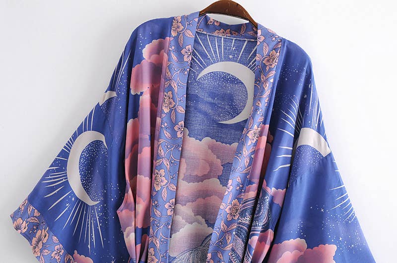 Bohemian Moon Kimono - Small Size | WILD FLIER GIFTS AND APPAREL
