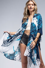 Blue Tones Lightweight Kimono | WILD FLIER GIFTS AND APPAREL