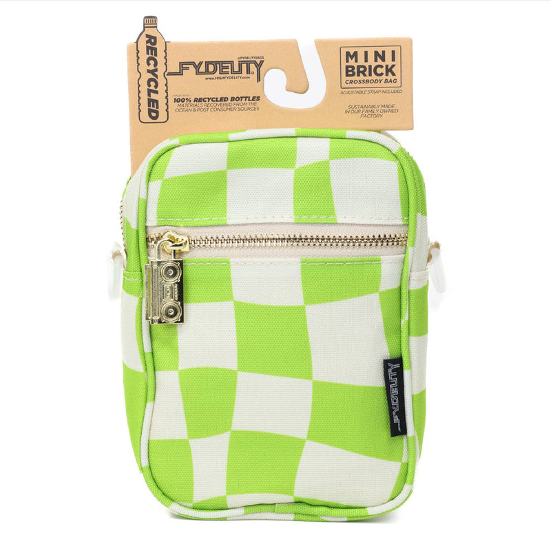 Fydelity Crossbody Mini Brick Bag | Recycled RPET | Groovy Green