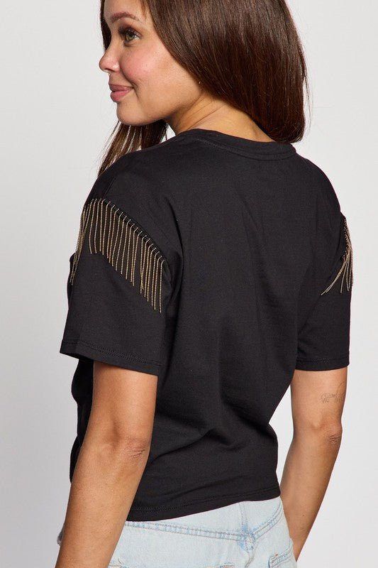 Forever Love Eagle Fringe Top | WILD FLIER GIFTS AND APPAREL