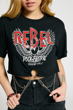 Rebel Rock Festival Chain Crop Top | WILD FLIER GIFTS AND APPAREL