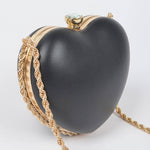 Heart Frame Chain Mini Crossbody Bag: Red | WILD FLIER GIFTS AND APPAREL