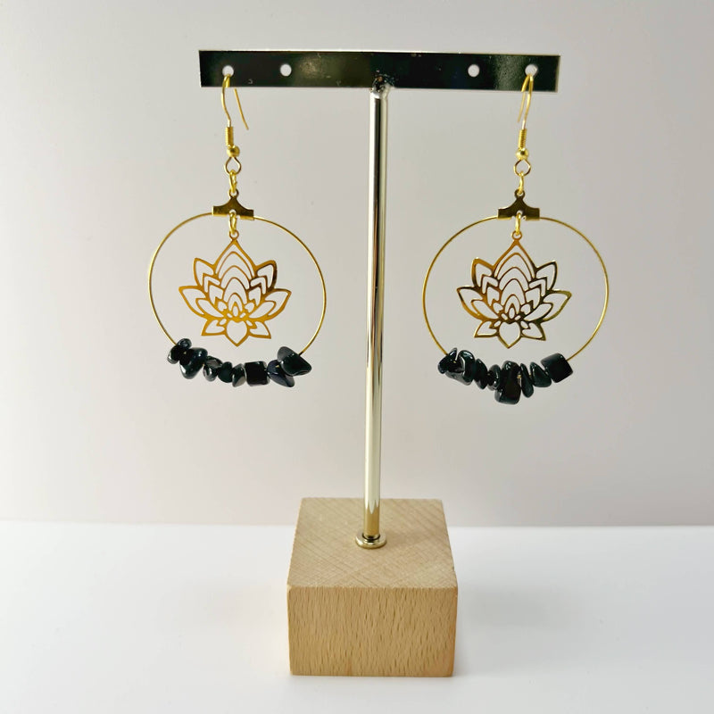 Lotus Gemstone Boho Earrings - Assortment 10 Pairs | WILD FLIER GIFTS AND APPAREL