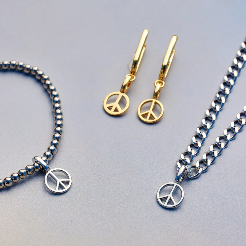 Pura Vida Harper Peace Sign Charm