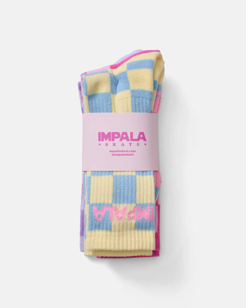 Impala Skate Sock 3 Pack - Check