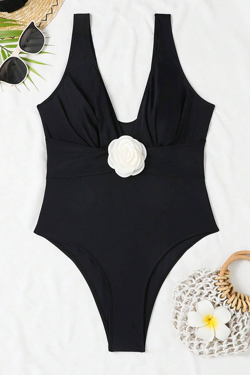 Ninexis Carnation Retro Swimsuit : Black | WILD FLIER GIFTS AND APPAREL
