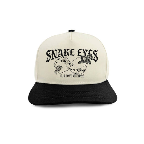 Snake Eyes Cap : Bone/Black | WILD FLIER GIFTS AND APPAREL