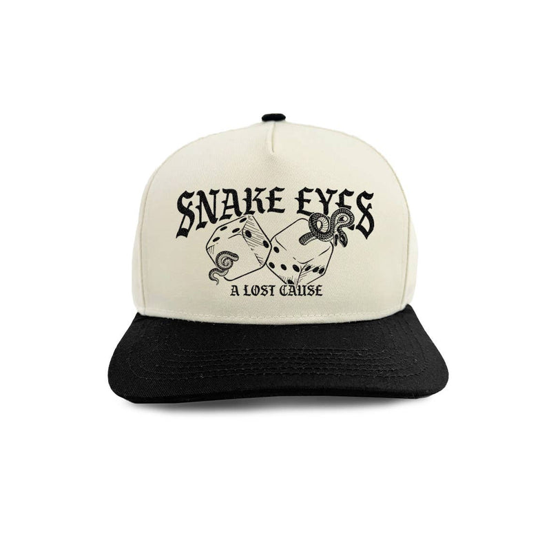 Snake Eyes Cap : Bone/Black | WILD FLIER GIFTS AND APPAREL