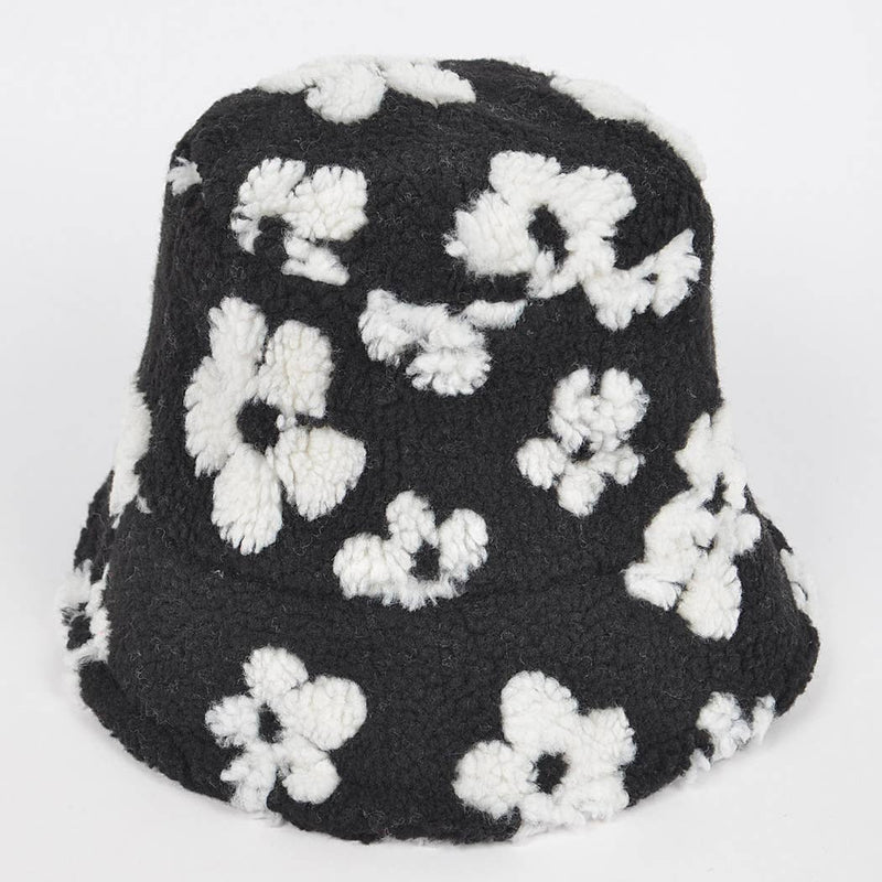 Black and White Daisy Bucket Hat