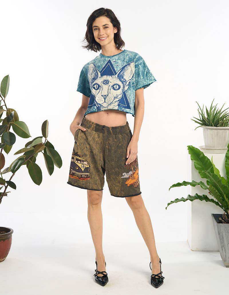 Sphinx Cat Crop Top | WILD FLIER GIFTS AND APPAREL