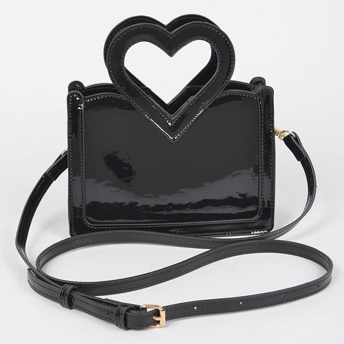 Enamel Top Handle Bag: Black | WILD FLIER GIFTS AND APPAREL