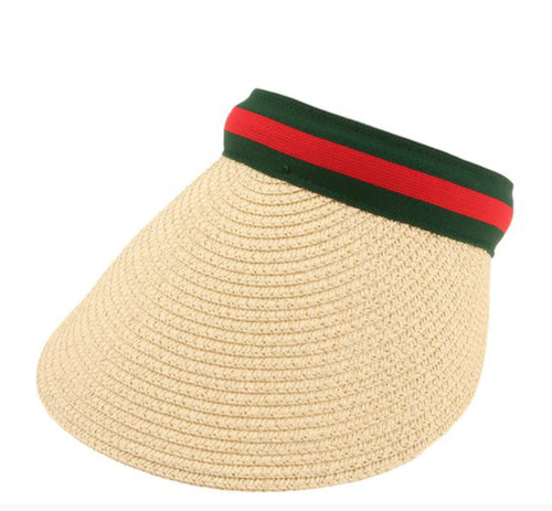 Red and Green Striped Visor Hats - WILD FLIER GIFTS AND APPAREL
