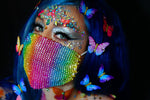 Avatar Pink & Blue Tiara Crystal Face Jewels: MULTI / O/S | WILD FLIER GIFTS AND APPAREL