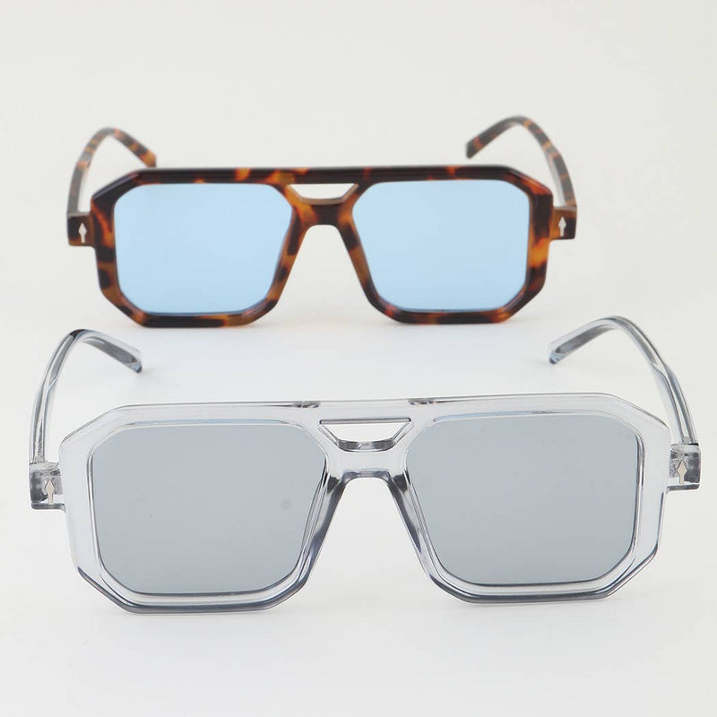 Tinted Block Aviator Sunglasses