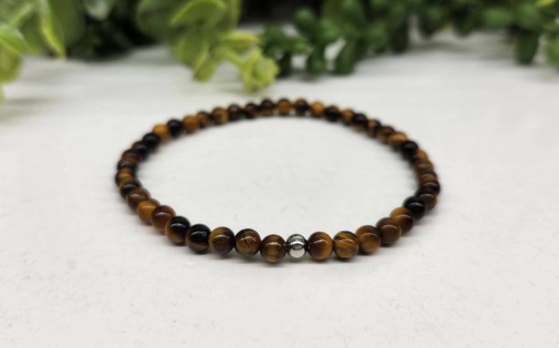 Yellow Tiger Eye Stretchable Bracelet 4MM Beads-7.5" Long | WILD FLIER GIFTS AND APPAREL