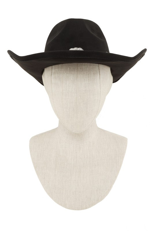 Cowboy Hat with Vintage Metal Chain Accent