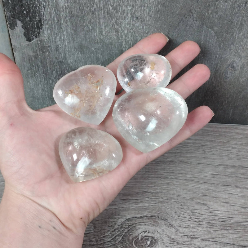Clear Quartz Puffy Heart
