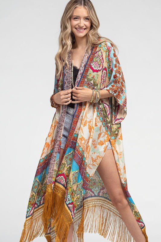 Cairo Fringe Kimono | WILD FLIER GIFTS AND APPAREL