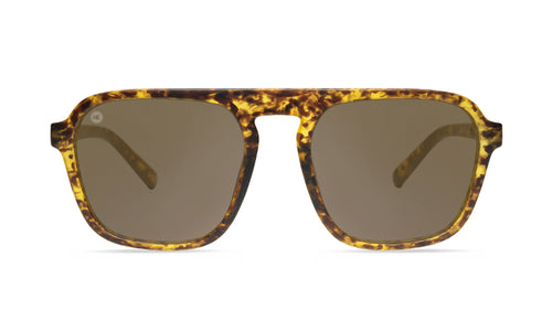 Knockaround Matte Tortoise Shell / Amber Pacific Palisades Unisex Polarized Sunglasses