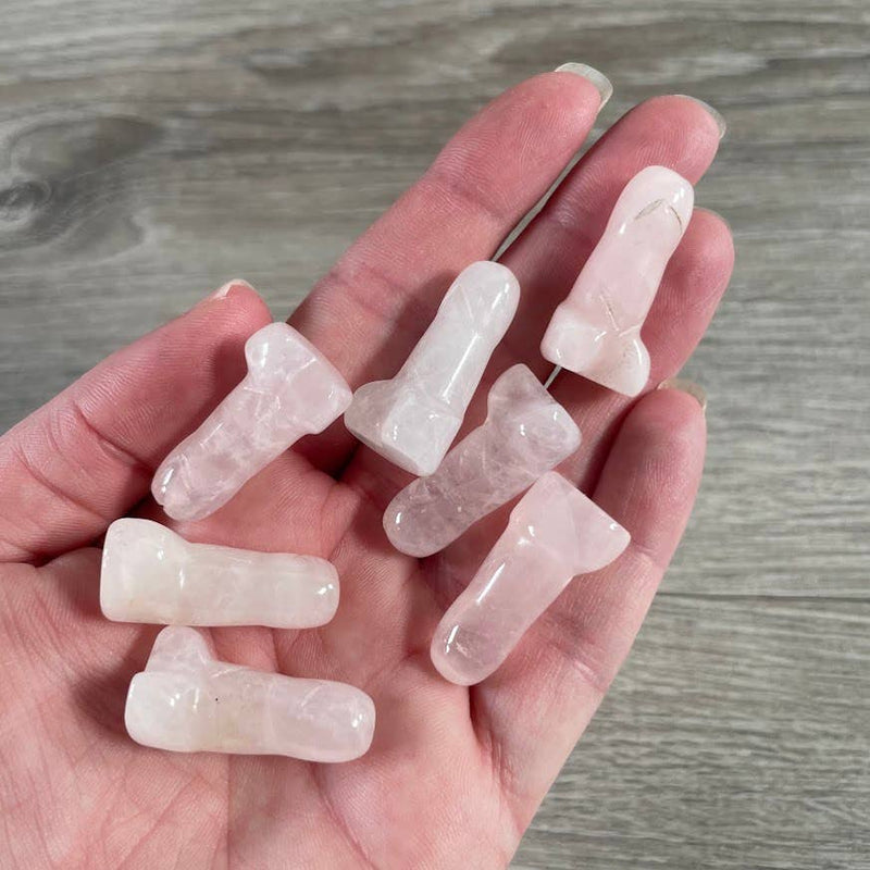 Crystal Phallic Figurine : Rose Quartz