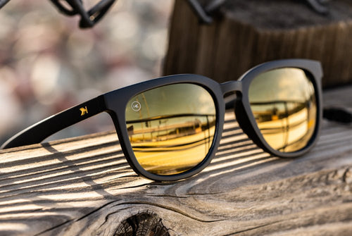 Knockaround Black Gold Paso Robles Unisex Polarized Sunglasses | WILD FLIER GIFTS AND APPAREL
