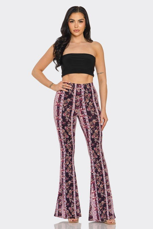 Purple Mosaic Flared Pant | WILD FLIER GIFTS AND APPAREL