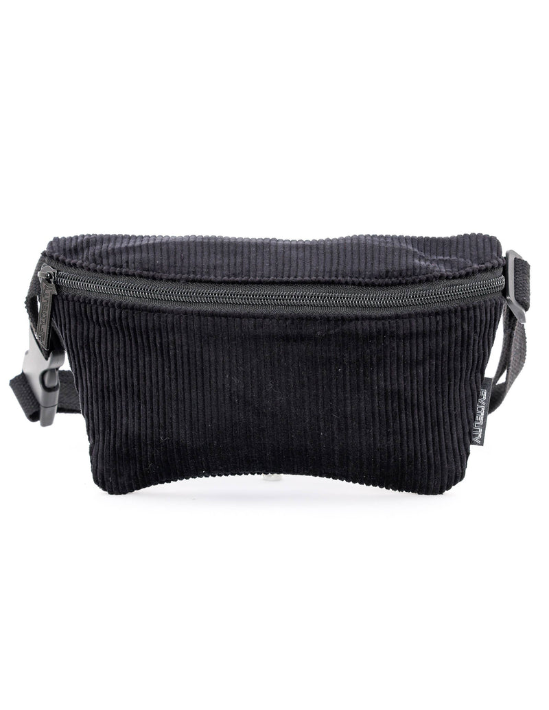 Fydelity Fanny Pack |Ultra-Slim| Corduroy Black