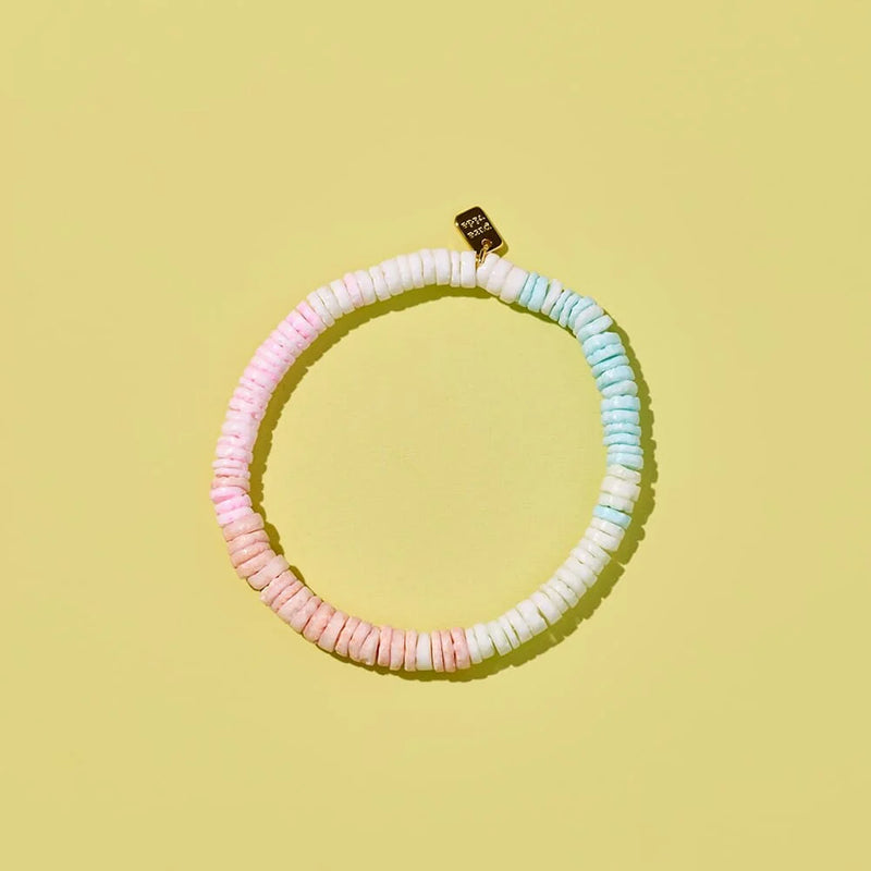 Pura Vida Pink Sands Pastel Puka Stretch Bracelet