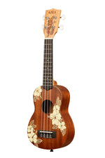 Kala Hibiscus Mahogany Soprano Ukulele with Bag | WILD FLIER GIFTS AND APPAREL