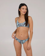 Salty Crew Rattan Palms Reversible Midi Bikini Bottom - Fin Blue | WILD FLIER GIFTS AND APPAREL