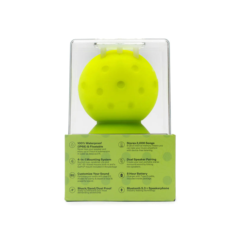 Speaqua The Barnacle Pro 100% Waterproof 8g Bluetooth 2.0 Speaker - Pickleball | WILD FLIER GIFTS AND APPAREL