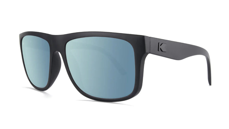 Knockaround Matte Black / Sky Blue Torrey Pines Unisex Polarized Sunglasses | WILD FLIER GIFTS AND APPAREL