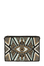 Evil Eye Beaded Clutch Crossbody Bag - WILD FLIER GIFTS AND APPAREL