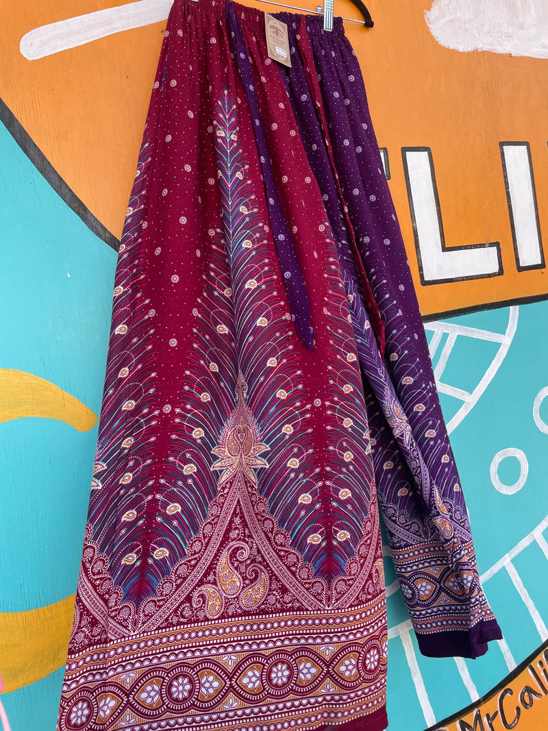Peacock Rayon Wide Leg Pant(TH-1994) : One Size | WILD FLIER GIFTS AND APPAREL