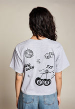 Cherry 8 Ball Graphic Crop Tee | WILD FLIER GIFTS AND APPAREL