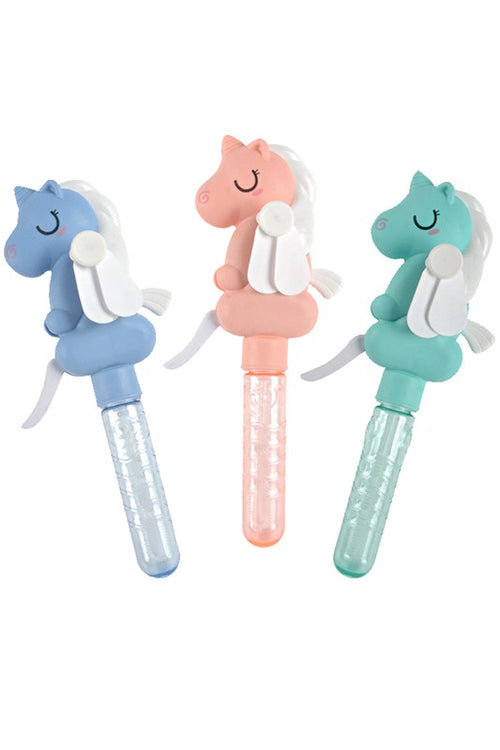 Unicorn Manuel Hand-Held Fan Bubble Wands | WILD FLIER GIFTS AND APPAREL