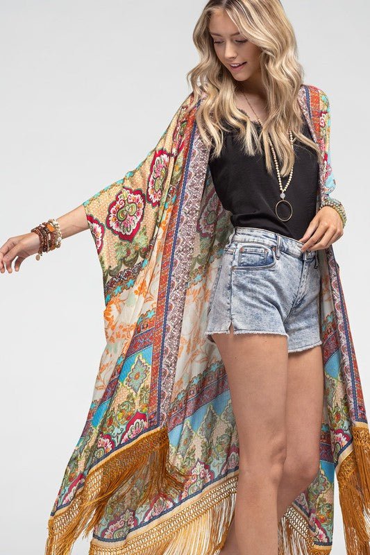 Cairo Fringe Kimono | WILD FLIER GIFTS AND APPAREL