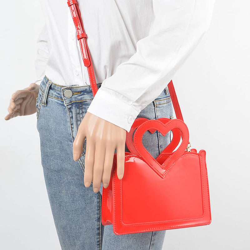 Black Heart Enamel Bag
