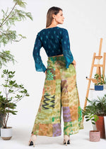 Multi-patch Wide-Leg Elastic Waist Pants (KT-1401): Assorted (Available Colors) / M/L | WILD FLIER GIFTS AND APPAREL