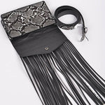 Snakeskin Curtain Fanny Pack: Black White | WILD FLIER GIFTS AND APPAREL