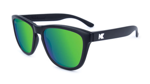 Knockaround Black / Green Moonshine Premiums Unisex Polarized Sunglasses | WILD FLIER GIFTS AND APPAREL
