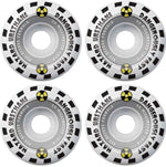 Hazard AA Emergency Conical 50mm White/ Silver Skateboard Wheels (Set of 4)