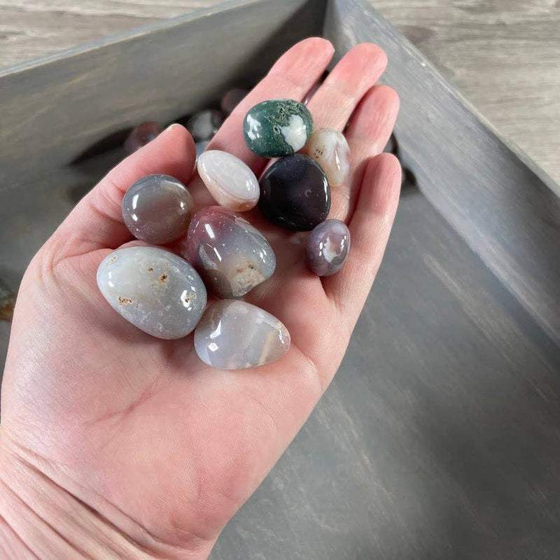 Mixed Agate Tumbled Stones Wholesale – 1LB Bulk Lot | WILD FLIER GIFTS AND APPAREL